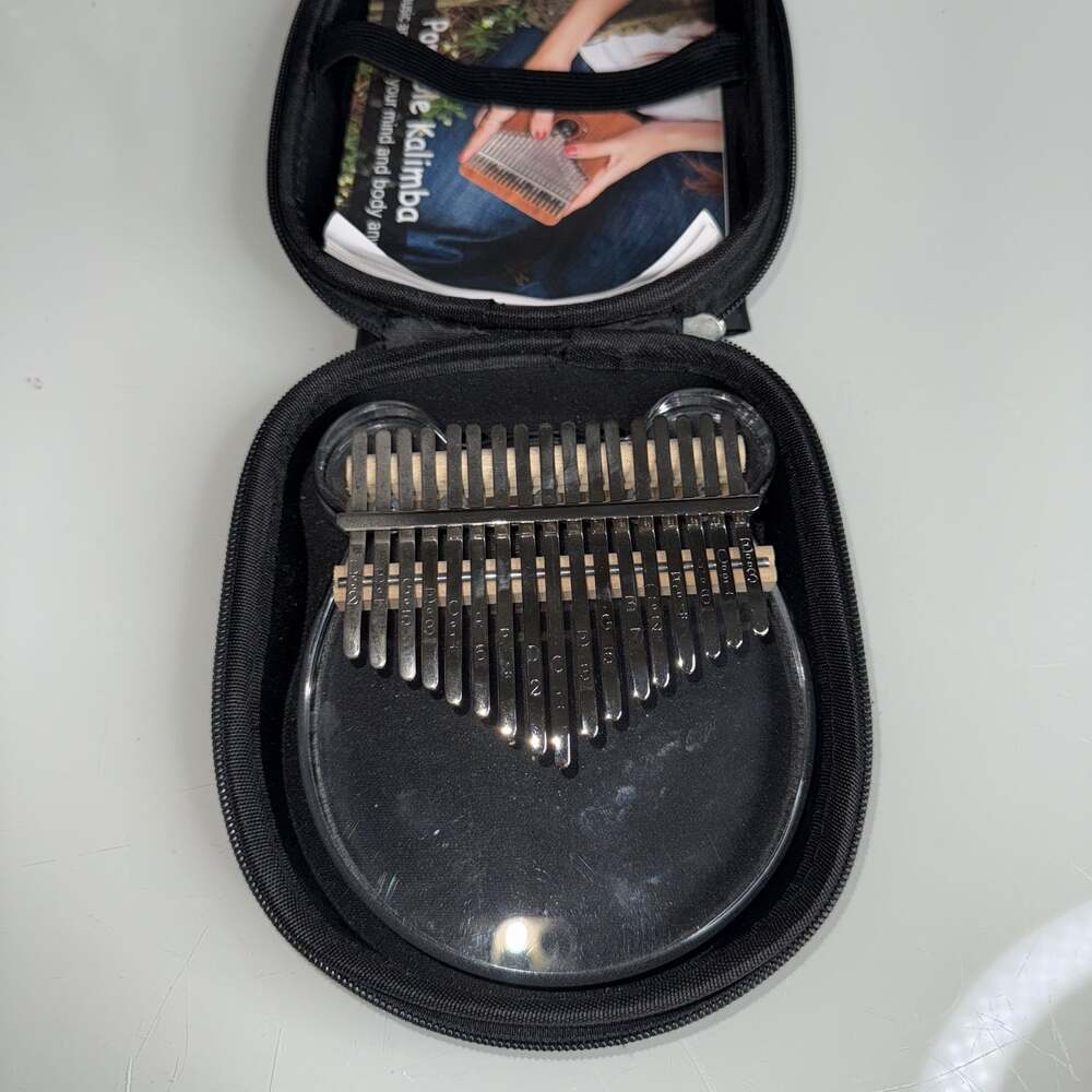 Kimi 17 Key Rainbow Bear Kalimba Acrylic Thumb Piano with Carry Bag